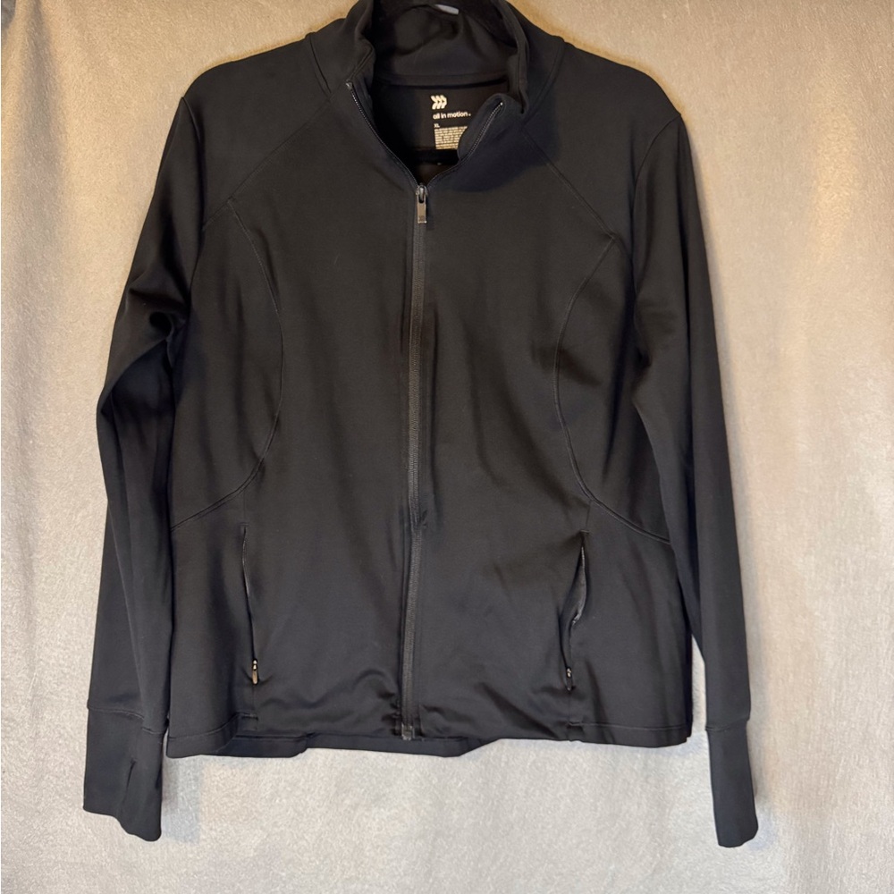 All in Motion Women’s Black Lightweight Zip Jacket.  Excellent Condition.